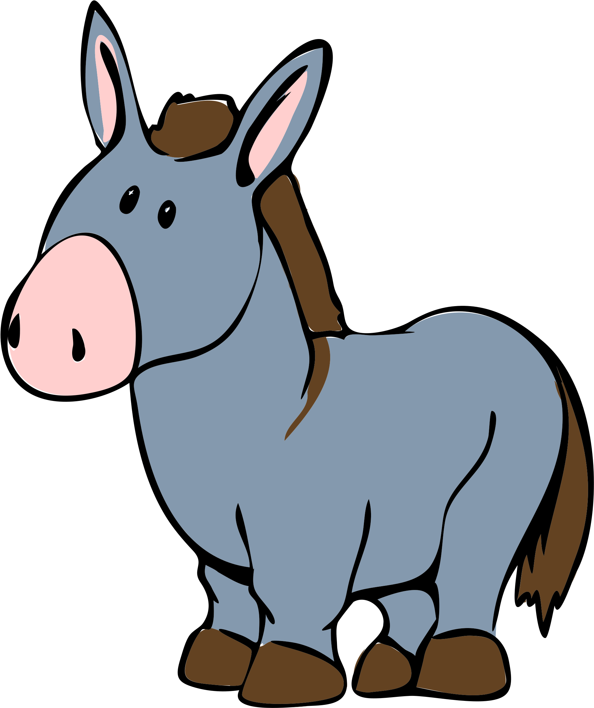Open - Donkey Cartoon (2000x2383)