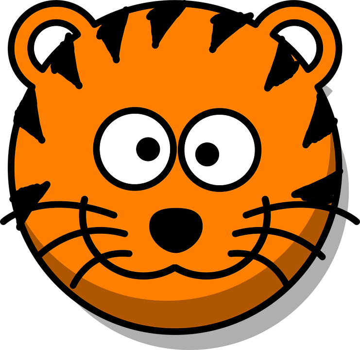 Tiger Clipart Orange - Clip Art Tiger Face (1280x1243)