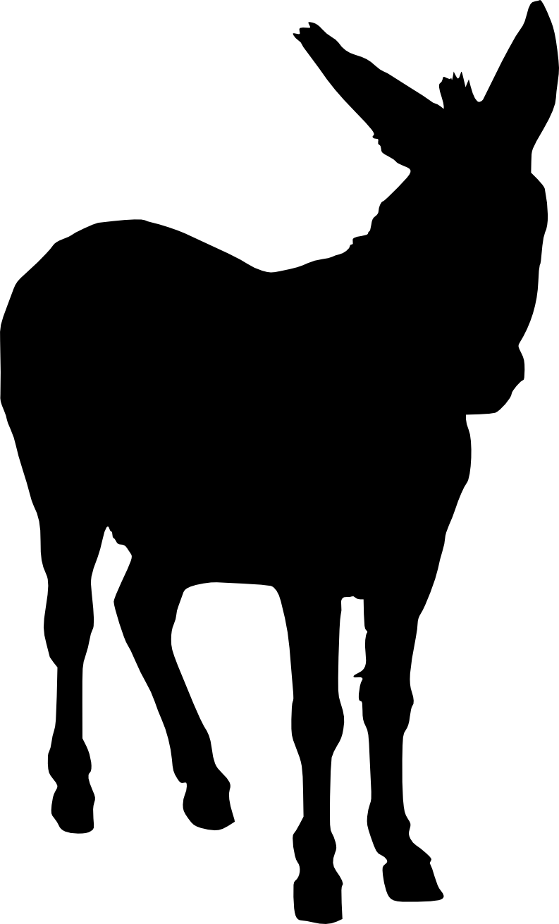 5 Donkey Silhouettes - Donkey Silhouette (793x1311)