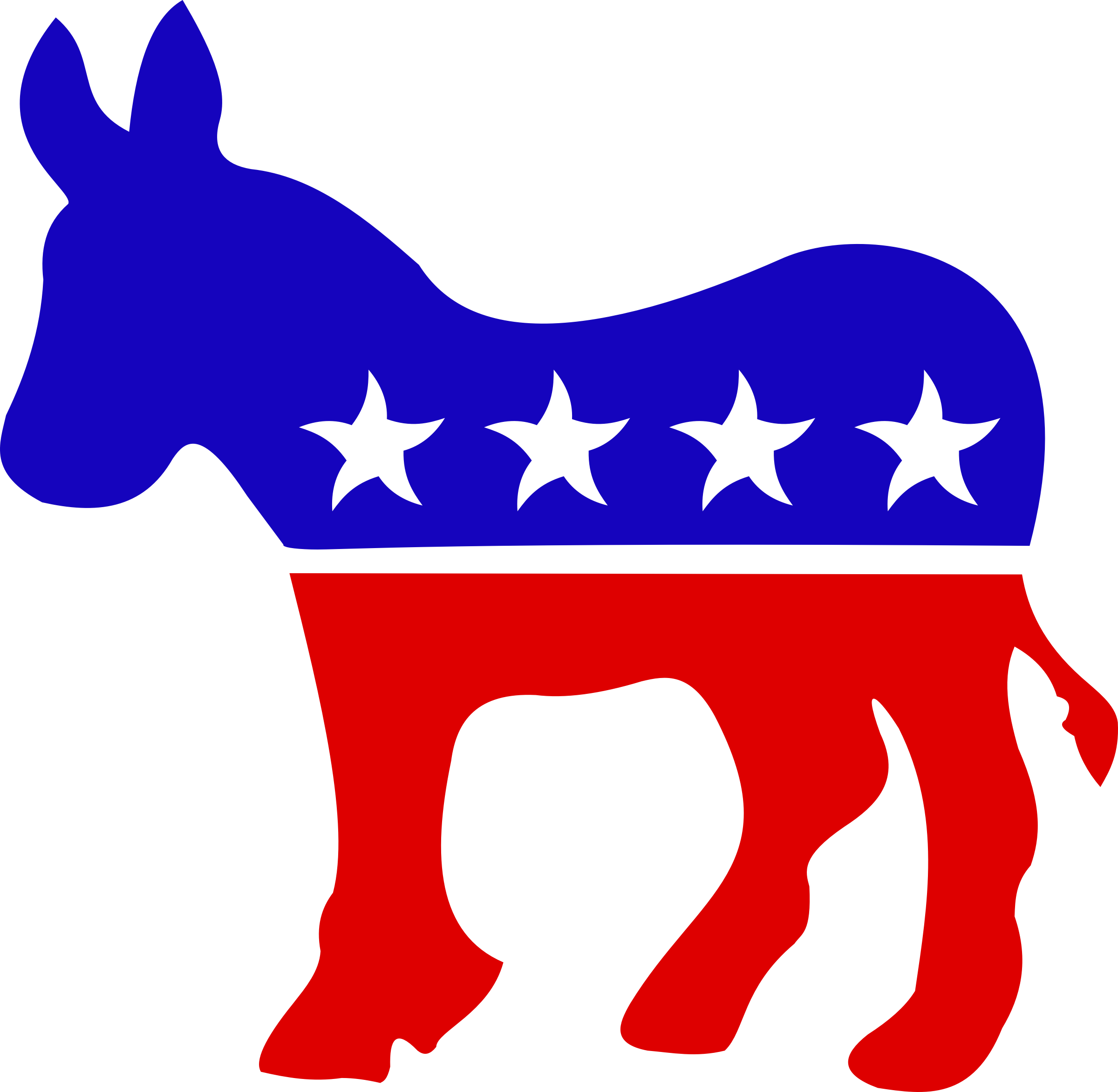 Free Stock Photo Of Democratic Donkey Vector Clipart - Democratic Party Logo (2400x2345)