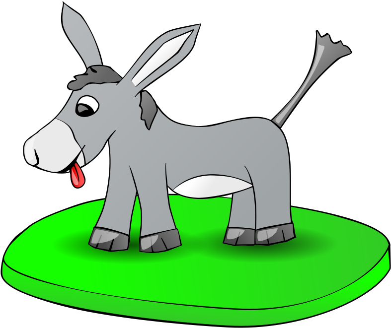 Free Donkey On A Plate - Donkey Clip Art (1280x1074)