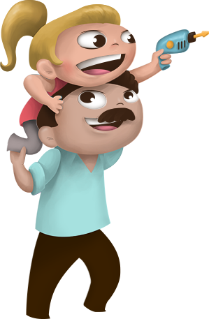 Dad And Daughter - Dad And Daughter Animation (299x457)