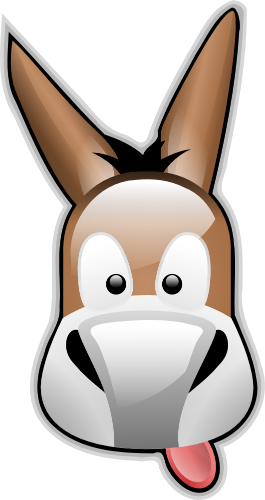 Onlinelabels Clip Art - Donkey Logo (544x1024)