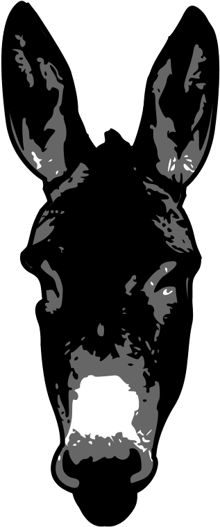 Clip Art Tags - Donkey Silhouette (640x1280)