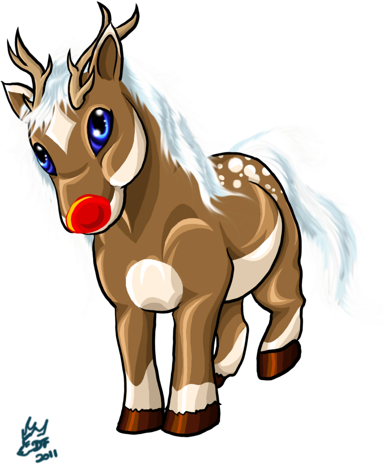Christmas Horse Transparent (800x973)