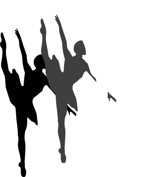 Triple Ballet Dancer Silhouette Clip Art - Ballet Dancer Silhouette (528x596)