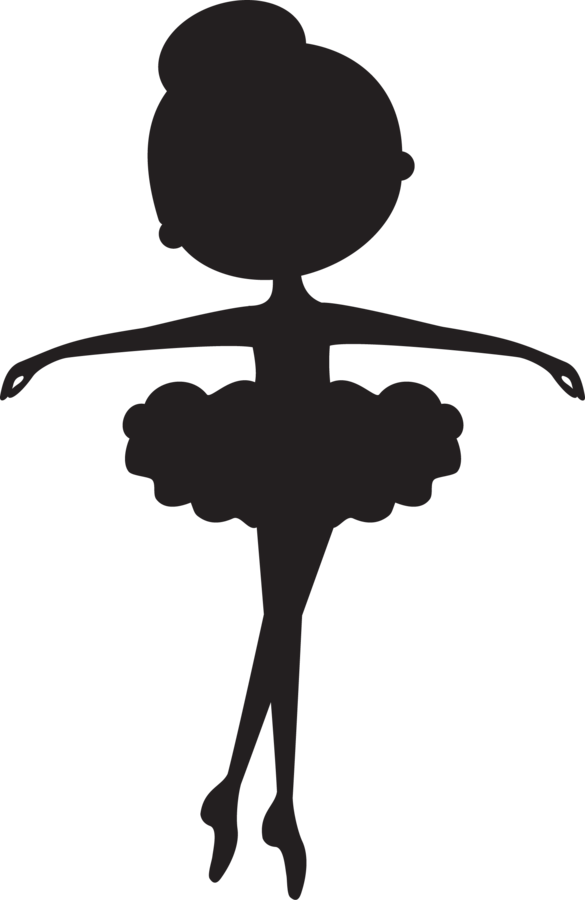 Ballerina Girl Silhouette (585x900)