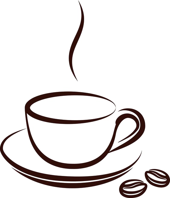 Coffee Cup Tea Cafe Clip Art - Cup Coffee Vector Png (564x655)