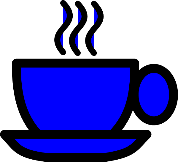 Blue Coffee Cup Clip Art - Coffee Cup Clipart Png (600x545)