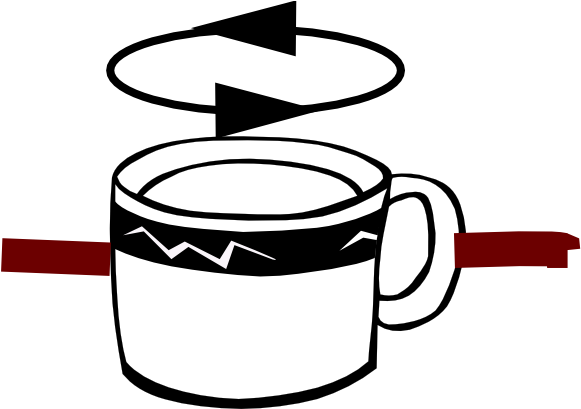Rotating Coffee Cup Clip Art At Clker - Spining Cup Png Gid (600x408)