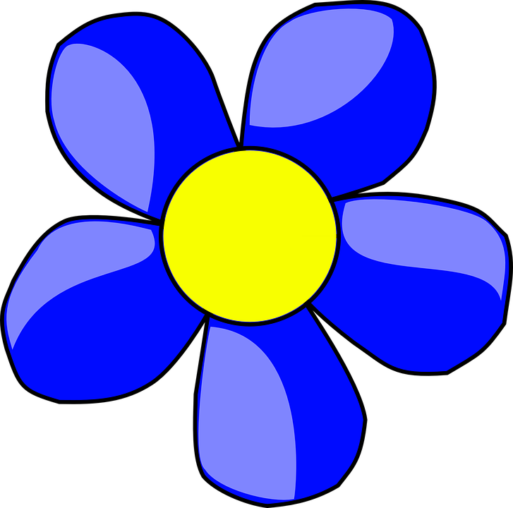 Flower Clip Art Blue (1280x1267)