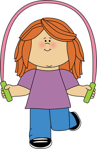 Camping Clipart Kid Cooperation - Clip Art Jump Rope (325x500)