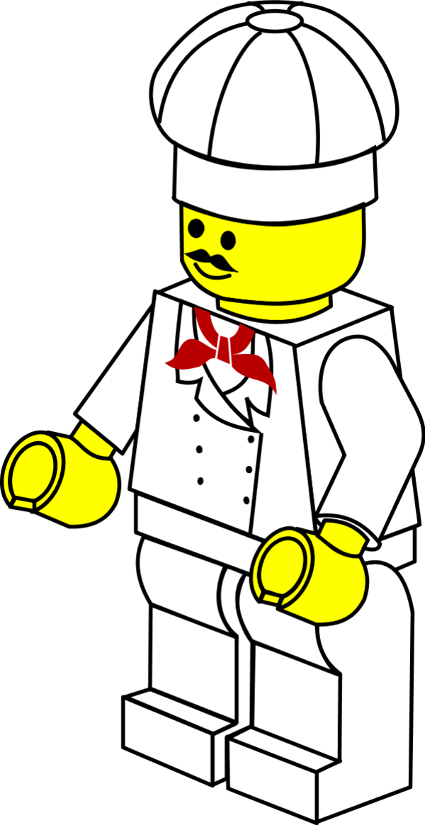 Lego Town Chef - Lego Clipart (600x1165)