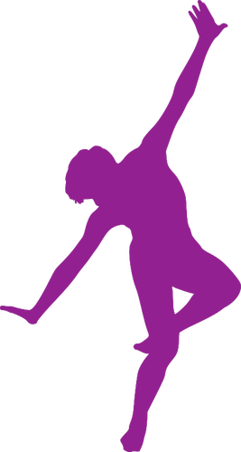 Dancer Clipart Purple - Purple Dancer Png (267x500)