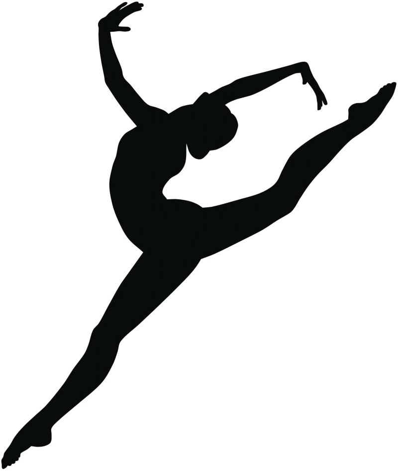 Gymnastics Clip Art Black And White - Black And White Gymnastics (886x1024)