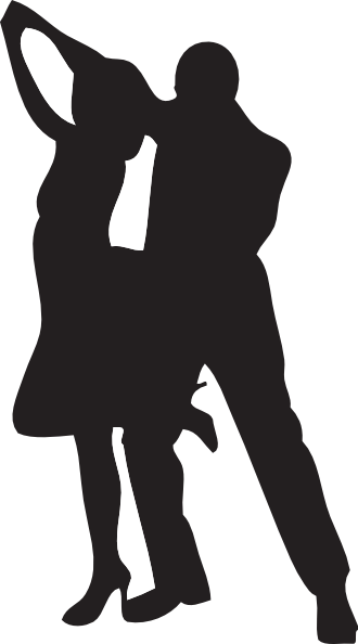 Dancer Silhouette Clip Art - Dancing Couple Silhouette Png (330x594)