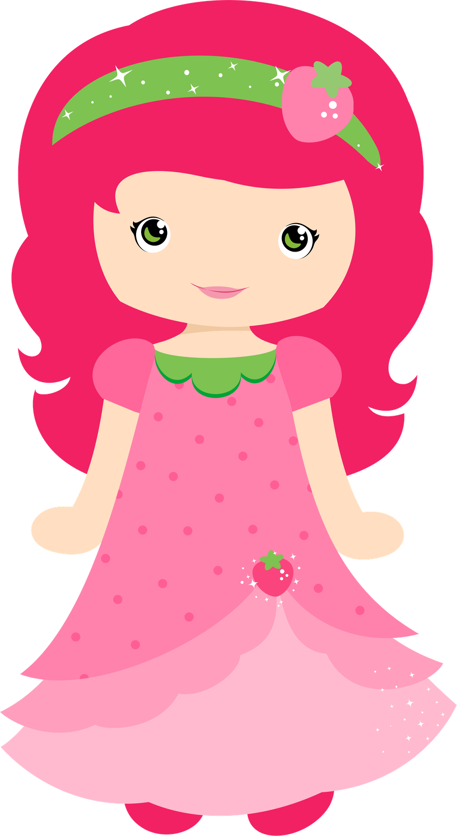 Turma Da Moranguinho Coloring Clip Art, Dolls And - Cute Little Mermaid Clipart (900x1645)