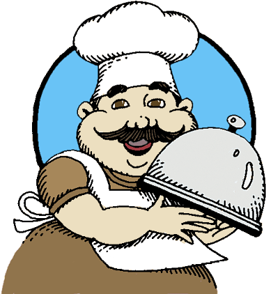 Related Chef Clipart Transparent - Chef Clipart Black And White (400x431)