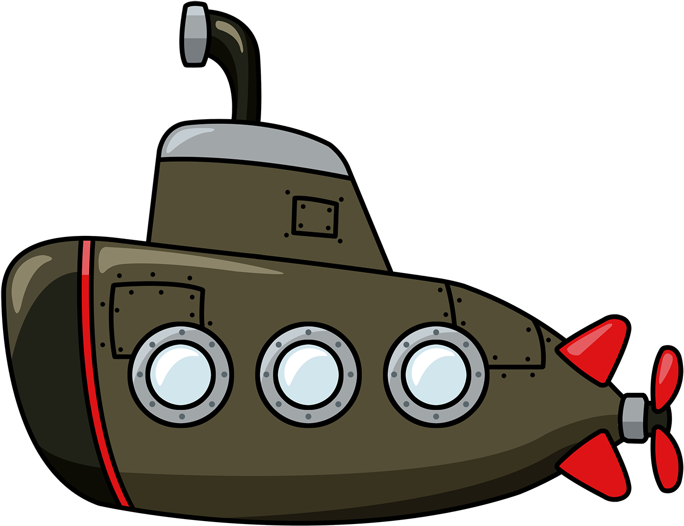 Cartoon Submarine Colorful - Cartoon Submarine (1600x1200)