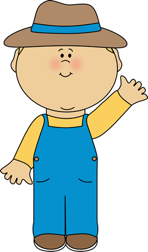 Farmer Waving - Farmer Boy Clip Art (295x500)