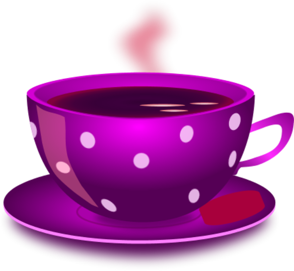 Cup Clipart Purple Tea - Clipart Of Tea Cup (600x553)
