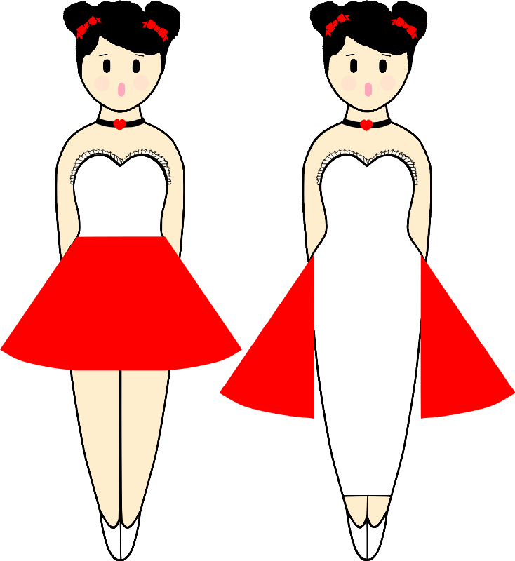 Free Ballerina Pencil Pals Red Outfits - Drawing (734x800)