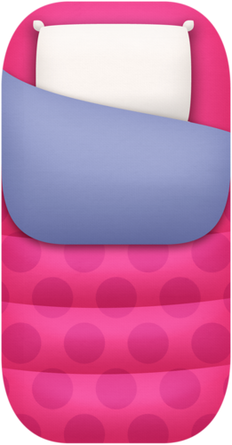 Camping Clipart - Sleeping Bag Clip Art For Girls (261x500)