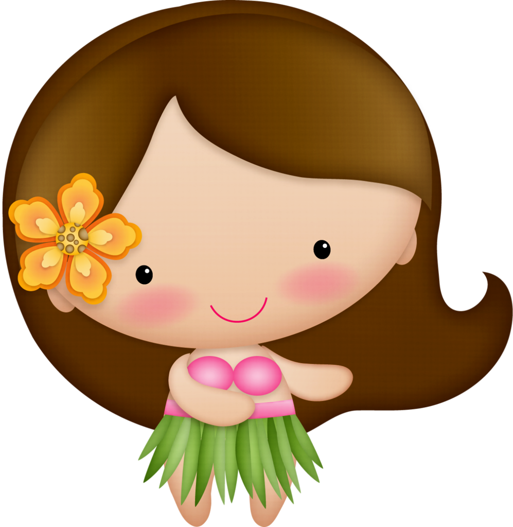 Hawaiian Aloha Tropical - Niña Hawaiana Png (997x1024)