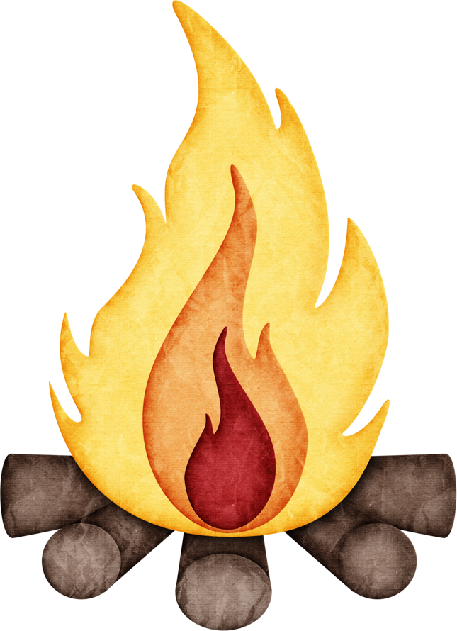 Cards - Campfire Clipart (645x890)