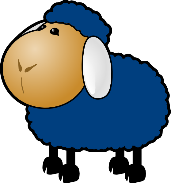 Blue Sheep Clipart (558x597)