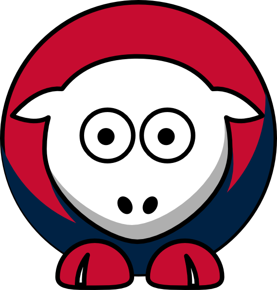 Sheep Boston Red Sox Team Colors Clip Art At Clker - Washington Nationals Clip Art (576x600)