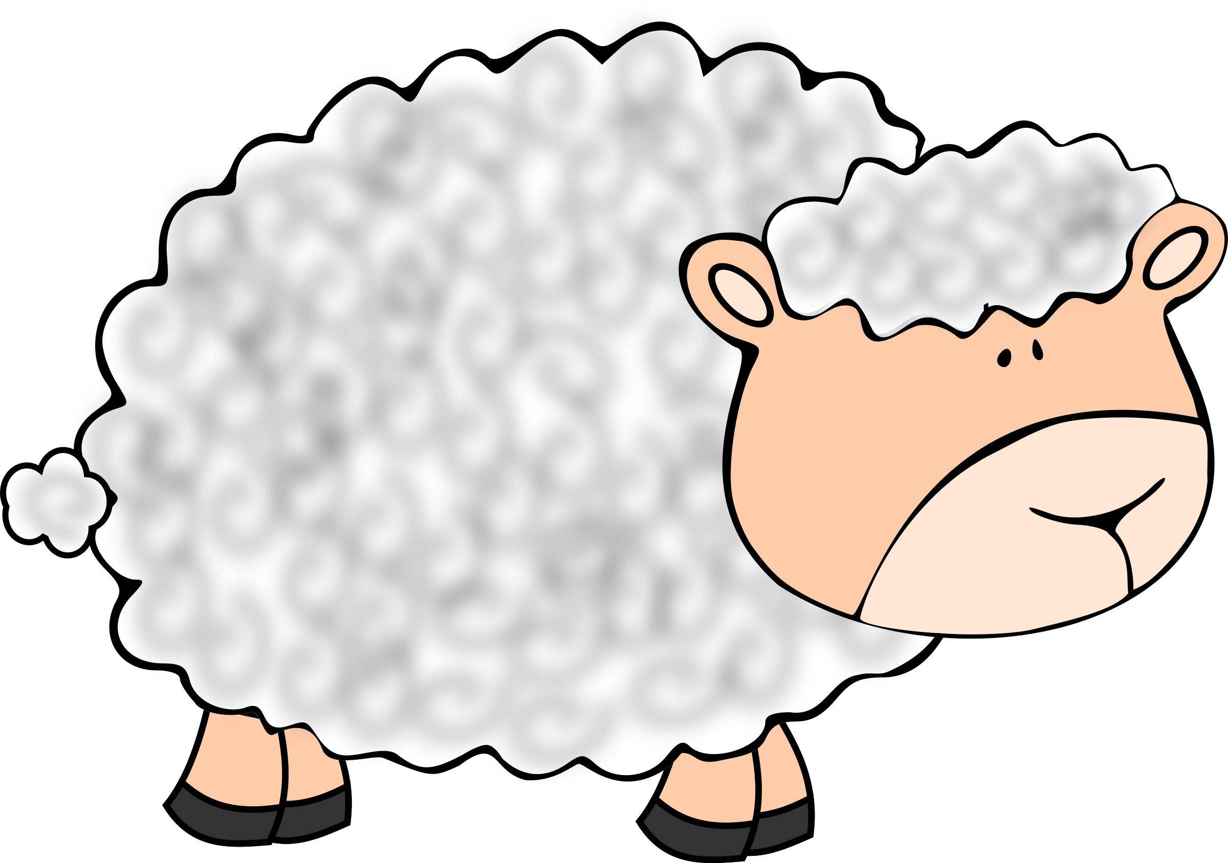 Funny Sheep - Png Sheep Clipart (2400x1688)