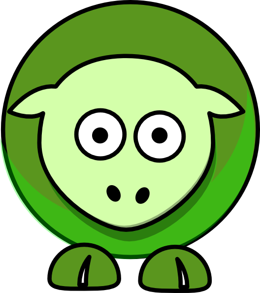 Sheep Cartoon Green 5a961eff - Green Sheep Cartoon (528x595)