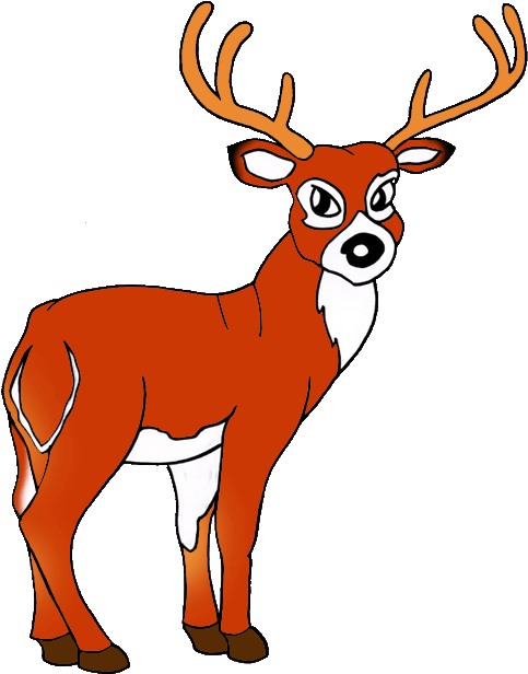 Michigan State Game Mammal White Tailed Deer - Red Deer Clipart (540x648)