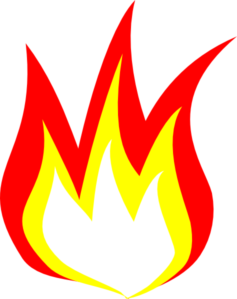 Flame Clip Art 28 - Cartoon Flames (474x598)