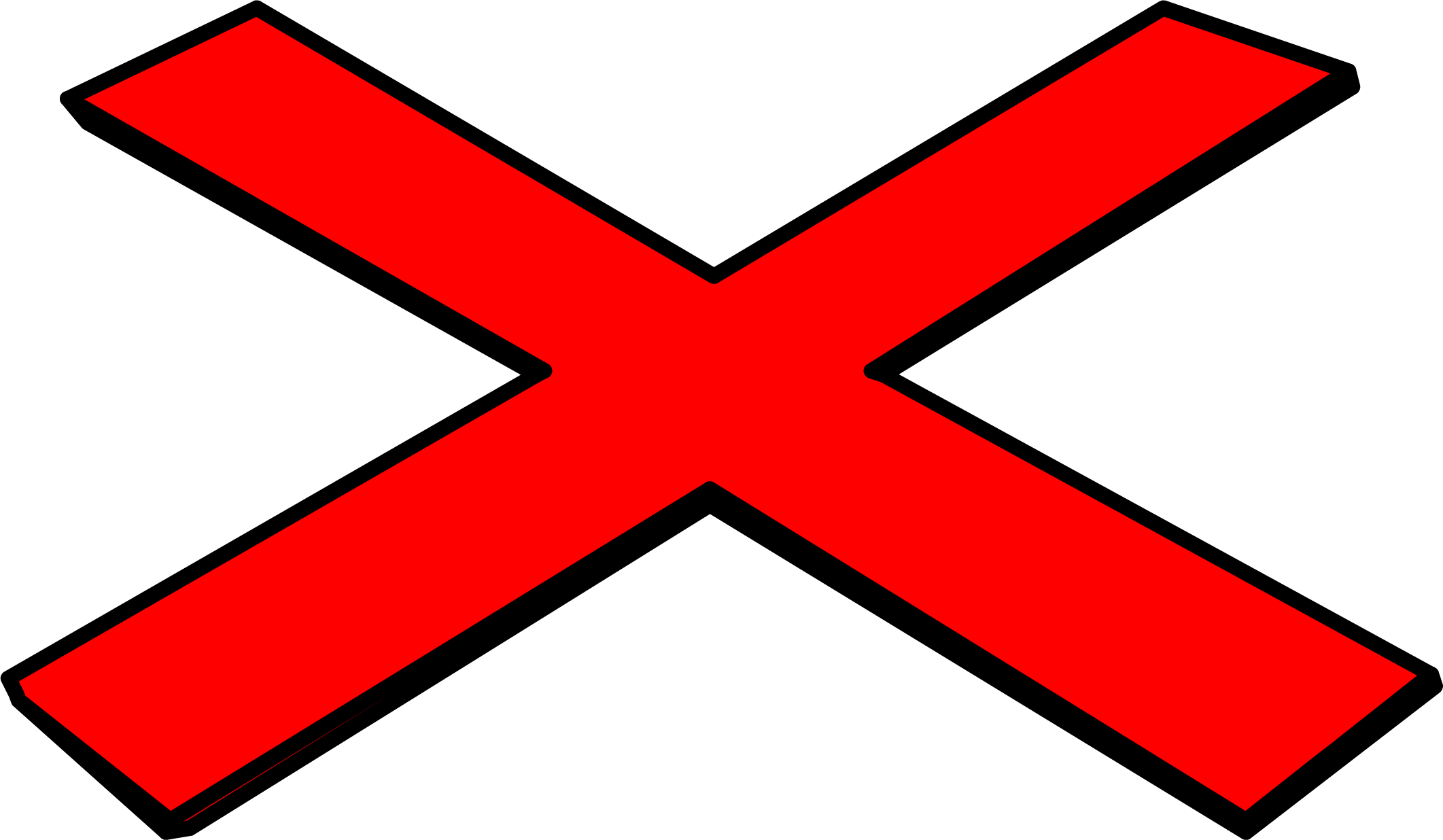 Перечеркнутый красный крест