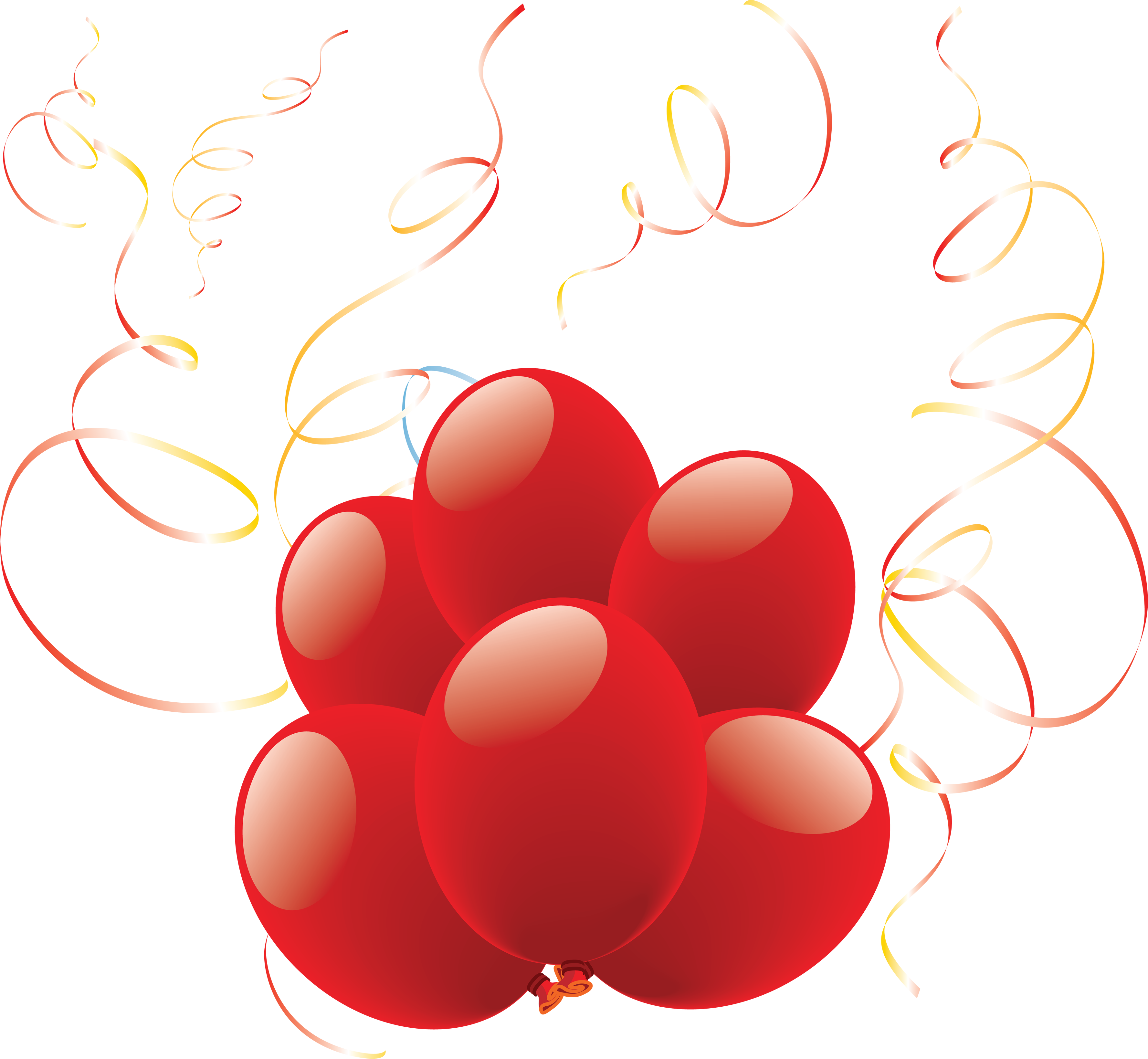 Black Balloon Images - Red Balloons Transparent Background (3553x3278)