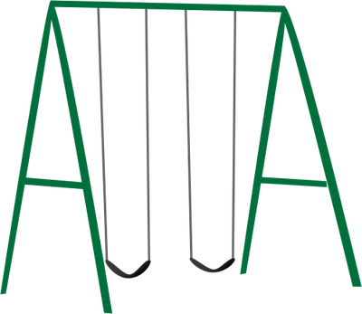 Pretty Swing Clip Art Playground Swing Set Clipart - Swing Clipart Transparent Background (400x347)