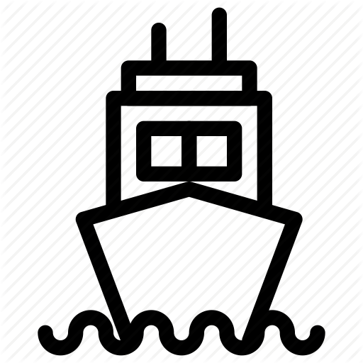 Cruise Ship Outline - Ship Icon Outline (512x512)
