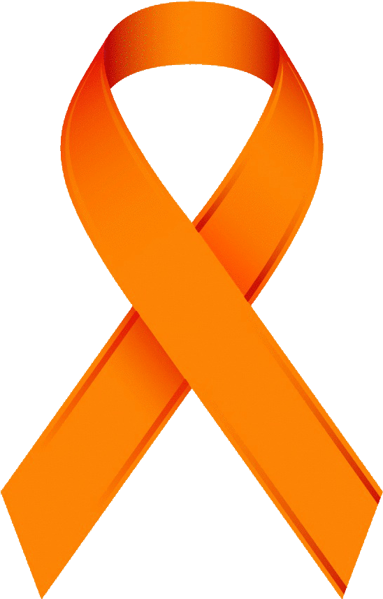 Orange Awareness Ribbon Clip Art - Prostate Cancer Blue Ribbon (552x870)