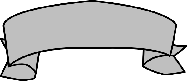 Gray Clipart Banner - Banners Png (600x261)
