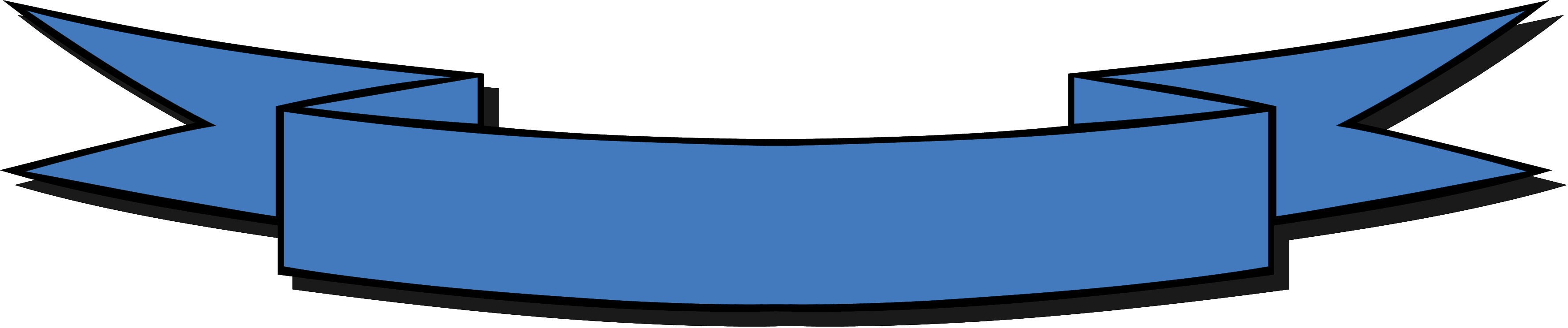 Flat Ribbon Banner Clipart Free Clipart Images - Blue Ribbon Banner Clipart (3550x744)