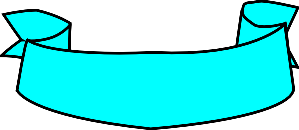 Tealish Ribbon Clip Art At Clker - Crest With Ribbon (600x261)