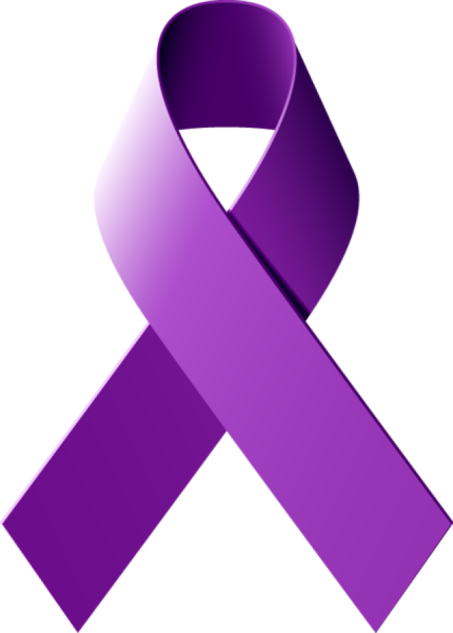 Purple Awareness Ribbon Clip Art - Mental Health Awareness Ribbon (640x893)