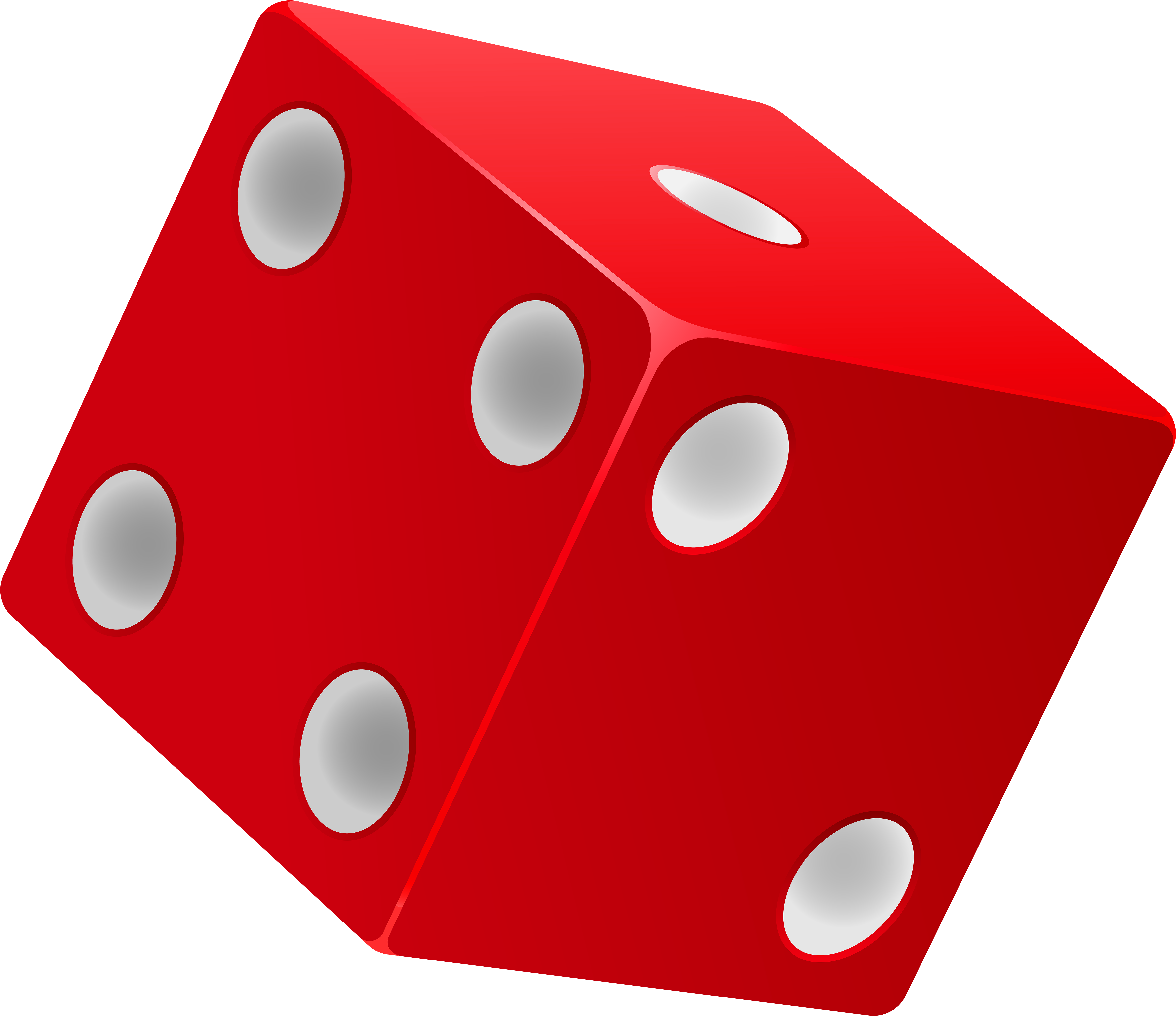 Red Dice Png Clip Art - Dice Png (6000x5225)