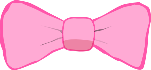 Clip Art Pink Ribbon - Pink Hair Bow Clip Art (600x280)