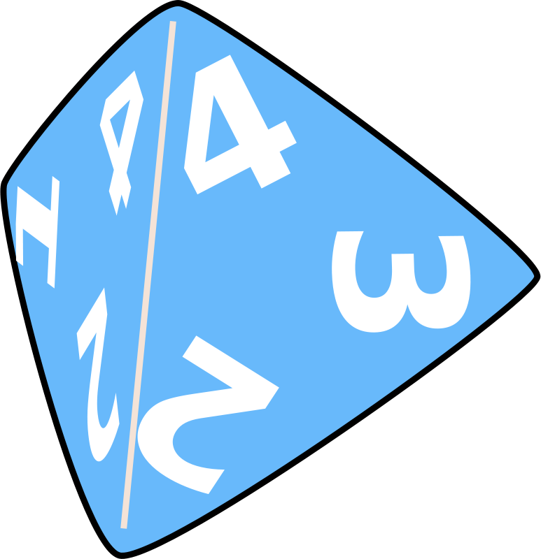 Get Notified Of Exclusive Freebies - 4 Sided Die Clipart (773x800)