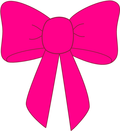 Pink Ribbon Clip Art Clipart Image - Bows Png (600x600)