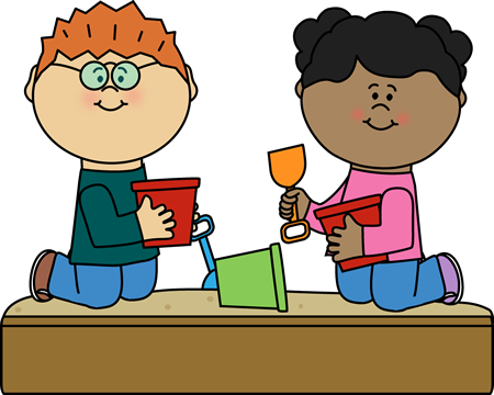Kids In Sandbox Clip Art - Sandbox Clip Art (450x360)