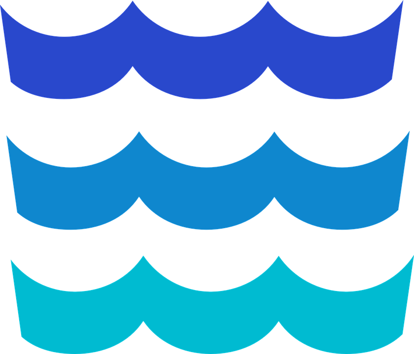 Wave Pattern Short Clip Art - Sungai Animasi Png (842x720)